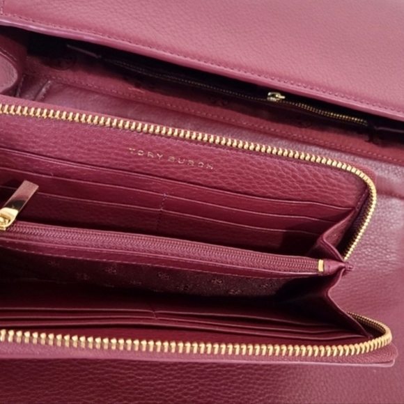 ✅️ SOLD ✅️ TORY BURCH Marion Leather Wallet & Quilted Bag Convertible Crossbody - Picture 6 of 7